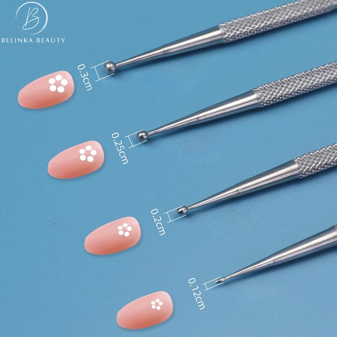 Professional set of decorative balls for nails