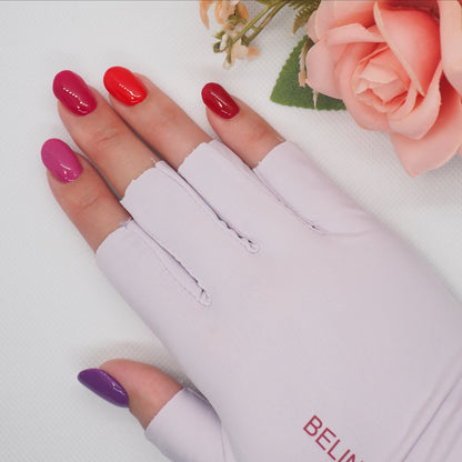 UV protection gloves for manicure with UPF 50+