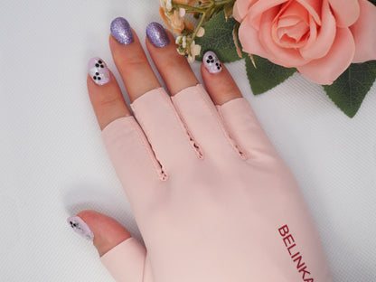 UV protection gloves for manicure with UPF 50+